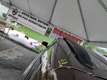 Hail damage and paintless dent repair illustration